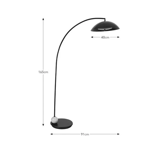 Hotel Marmont Modern 2 Light Arc Floor Lamp 5