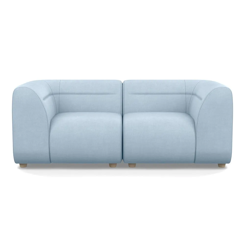 Heal's Lilli 2 Seater Sofa Capelo-Linen Sea Shanty Natural Beech Feet 1