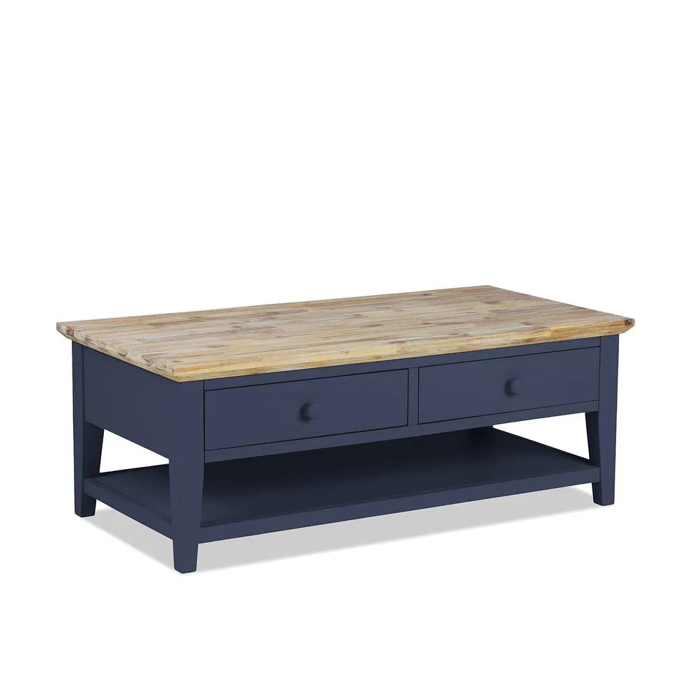 Statement Furniture Florence Coffee Table with Drawers in Navy 4