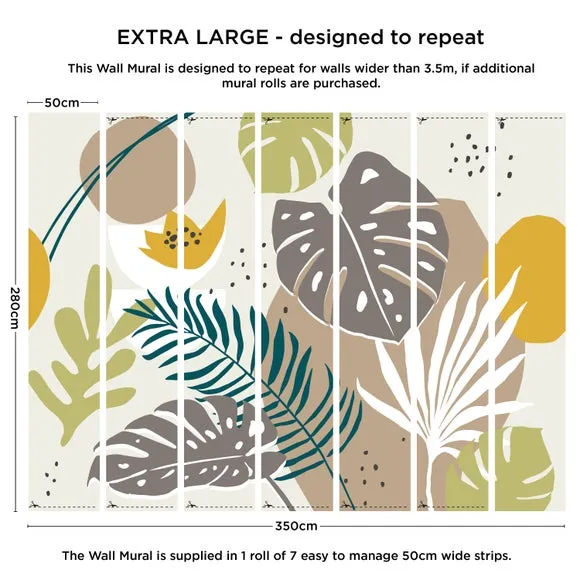 Tropical Abstract Wall Mural 4