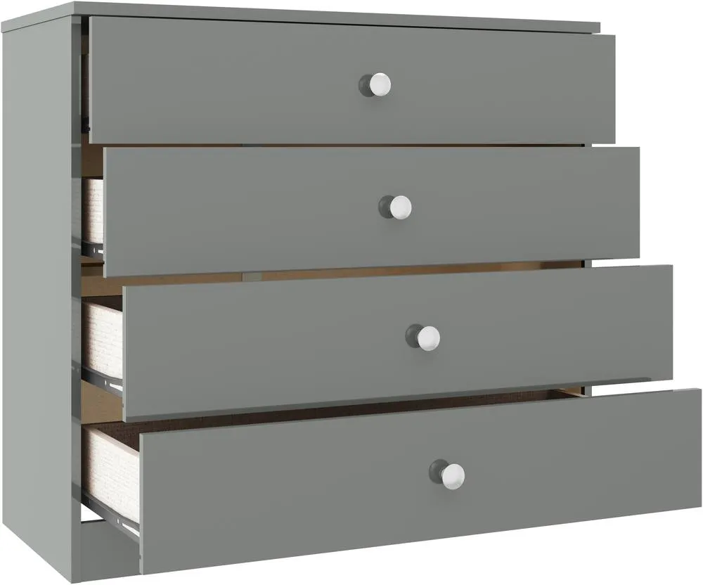 Seconique Denver 4 Drawer Chest in Grey 5