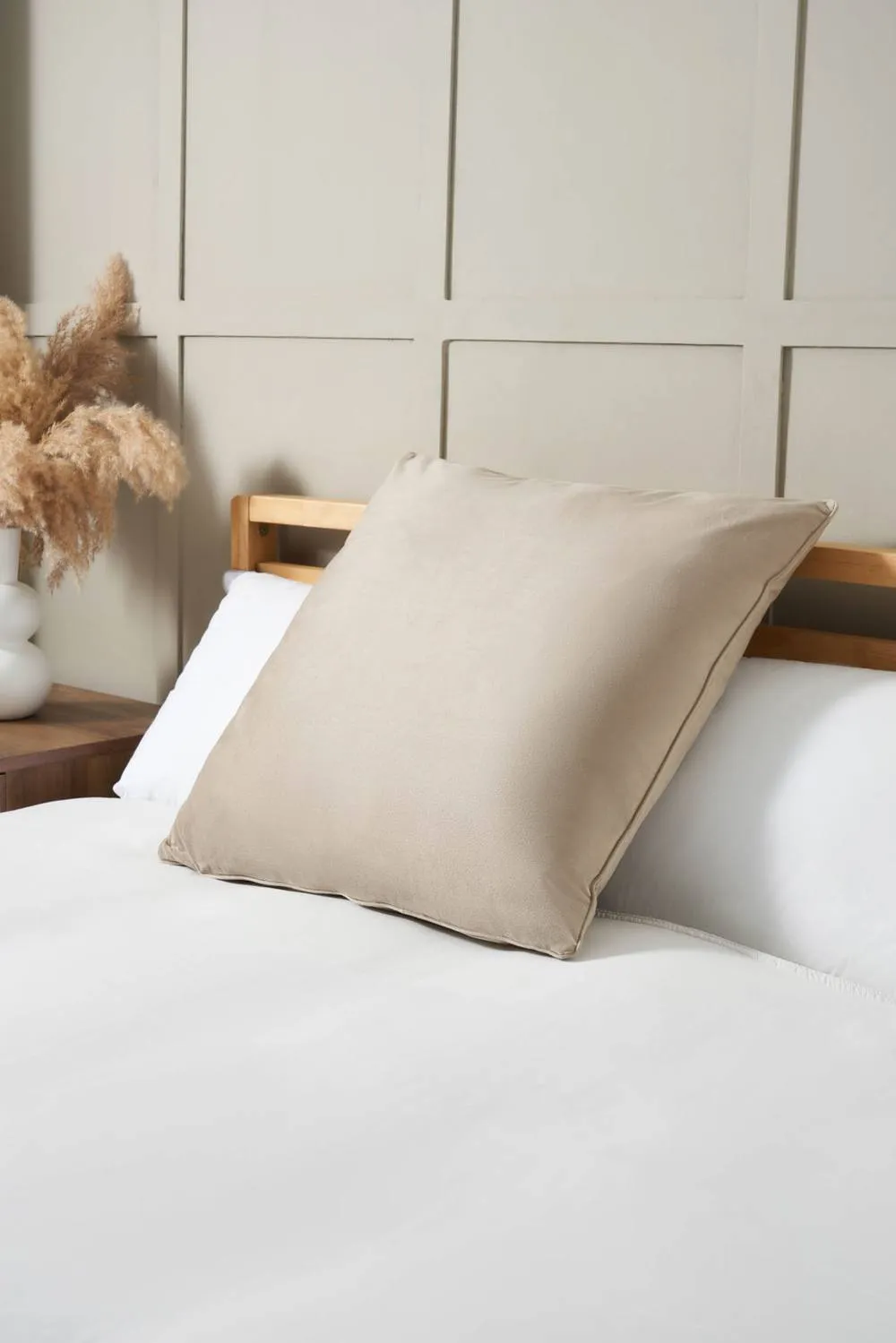 BHS Large Velour Piped Cushion in Natural 1