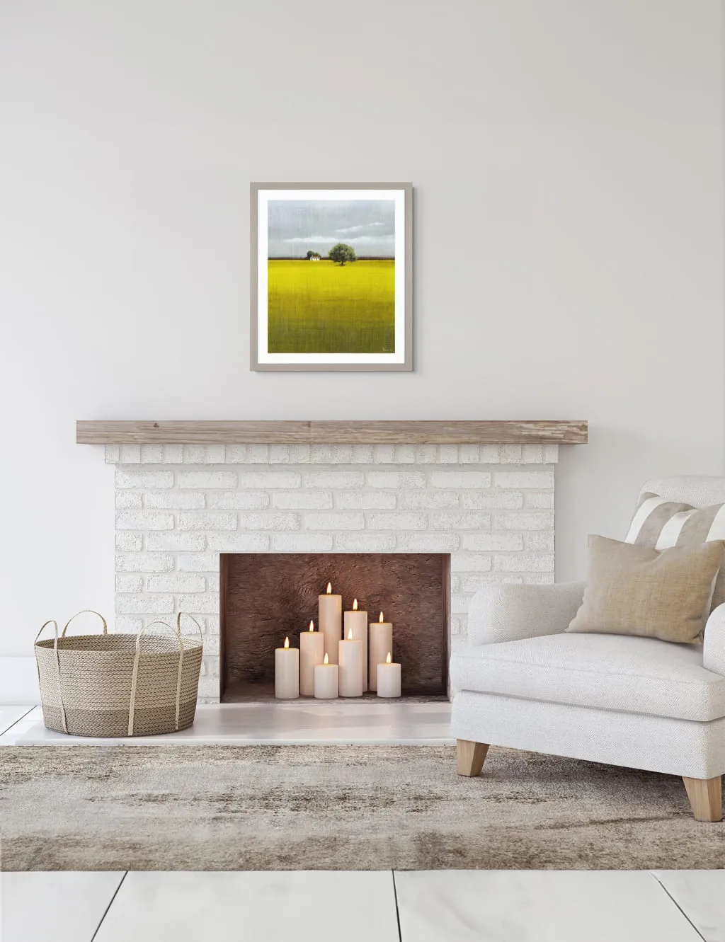 Gallery Direct Morning Warmth Nature Rectangle Framed Art Multi