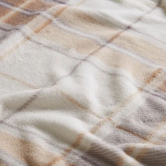 Printed Check Fleece Throw Blanket 2