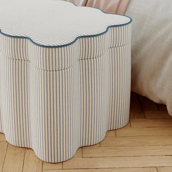 Wavie Tiny Stripe Storage Ottoman 5