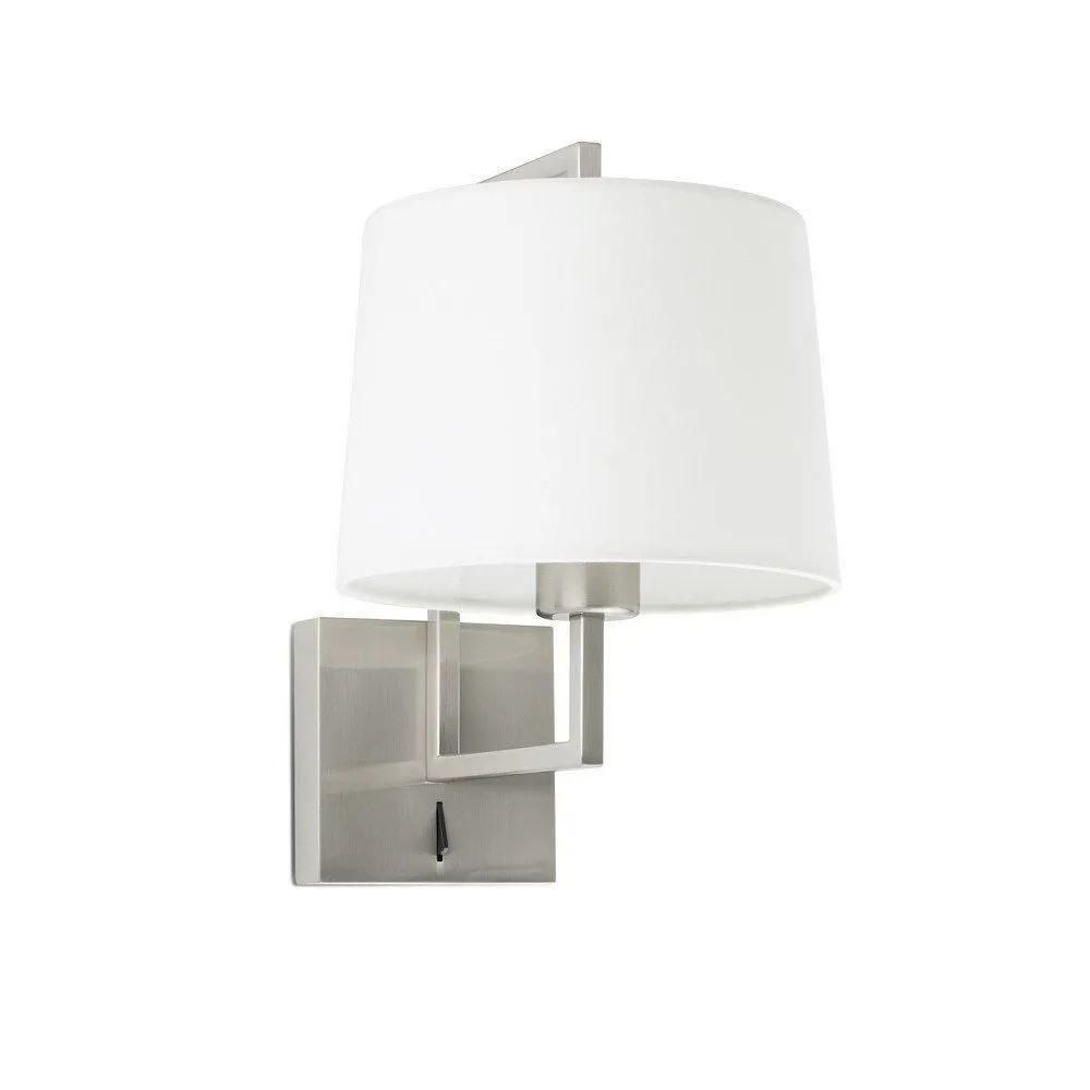Netlighting Frame Wall Light with Shade Nickel E27 in Grey