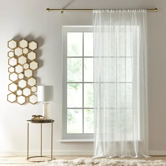 Reluxed Metallic Slot Top Single Voile Panel 2