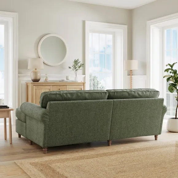 Flori Chenille Soft Texture Corner Chaise Sofa 2