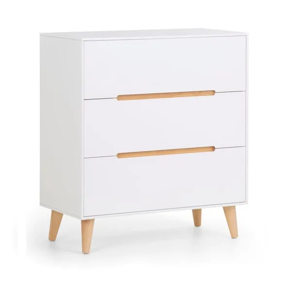Alicia 3 Drawer Chest, White & Oak 2