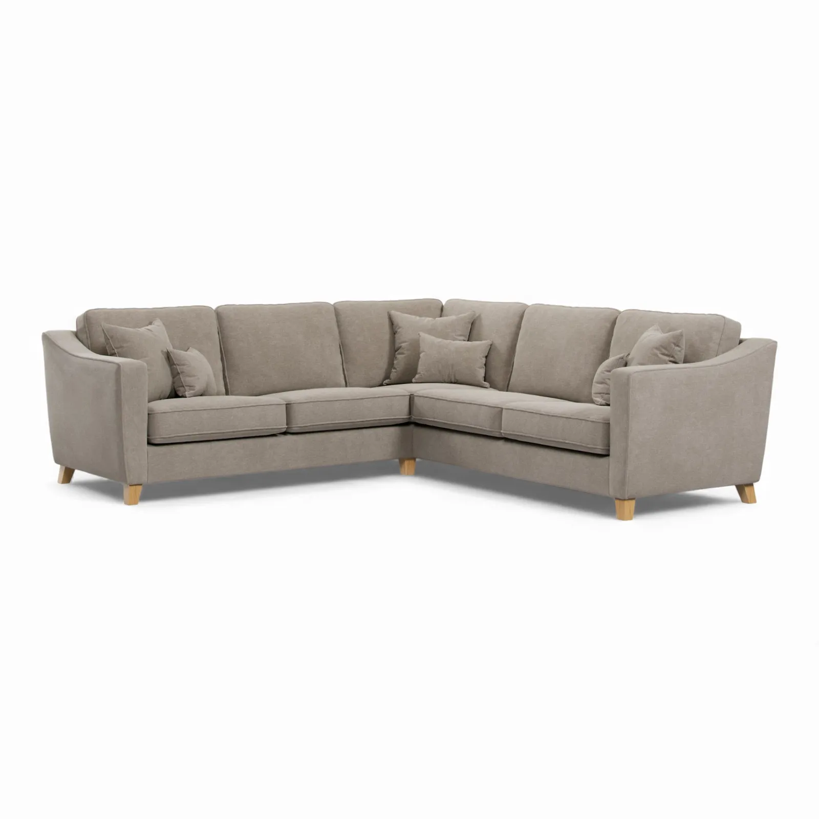 The Great Sofa Company Jackson Large Chenille Corner Sofa in Stone 2