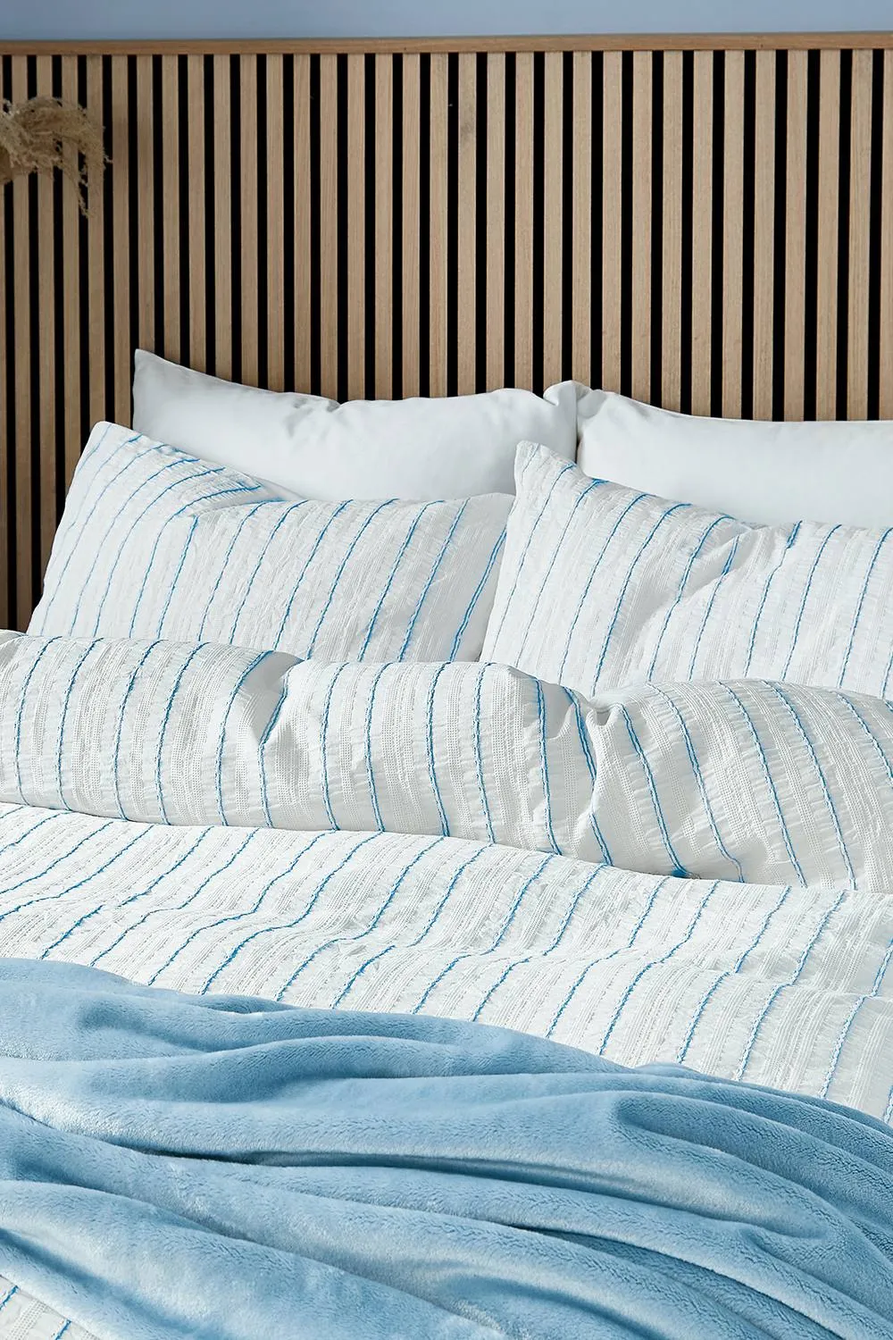 Helena Springfield 'Waffle Stripe' Duvet Cover Set in White 2