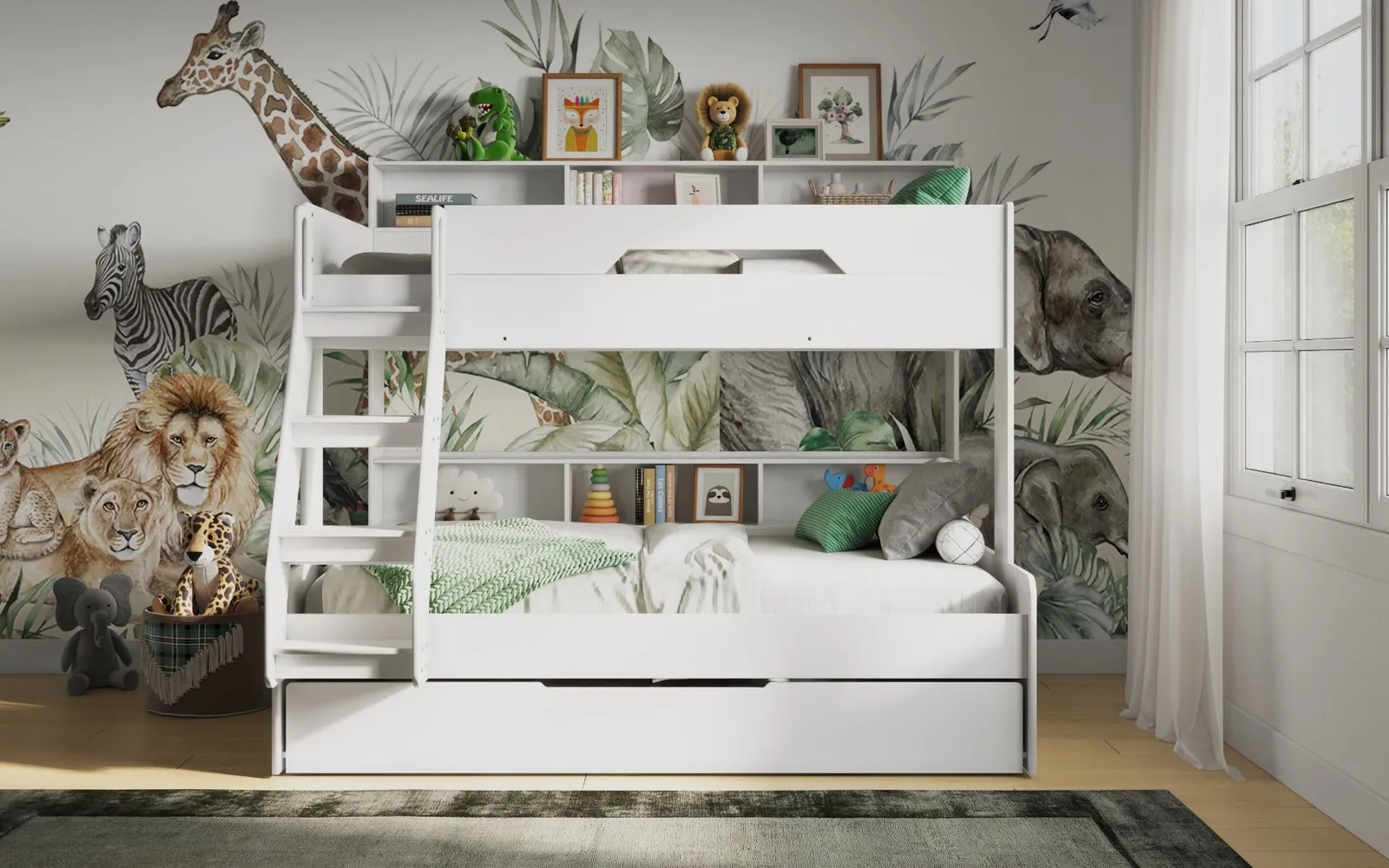 Flair Interstellar Triple Bunk Bed in White 4