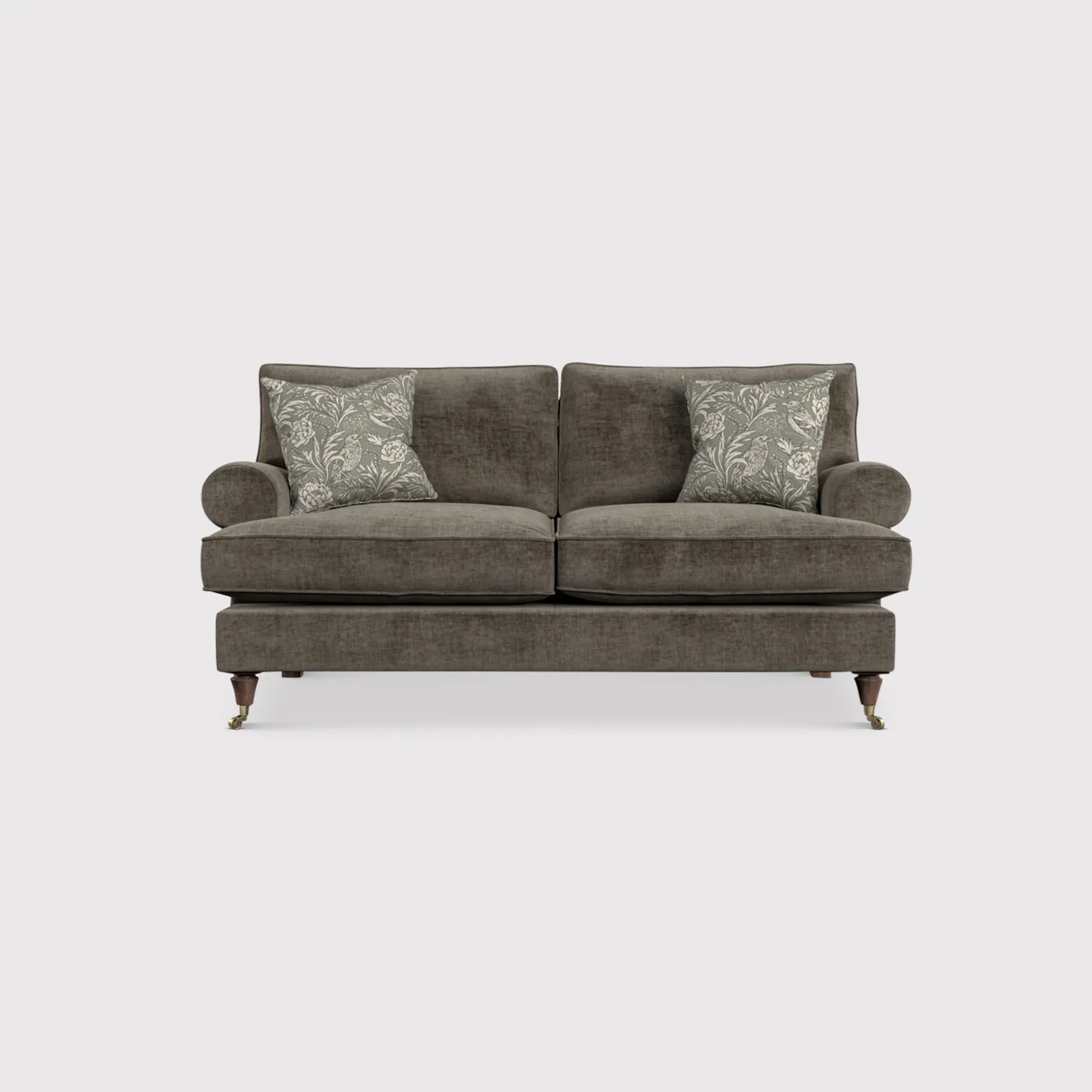 English Heritage Finch Small Sofa Standard Back, Grey Fabric | Barker & Stonehouse