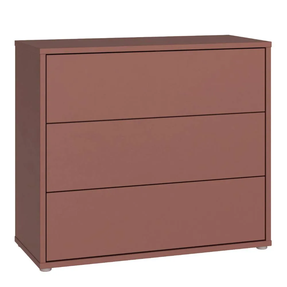 Furniture To Go Alice Springs 3 Drawer Chest with Push-Open Drawers in Terracotta 2
