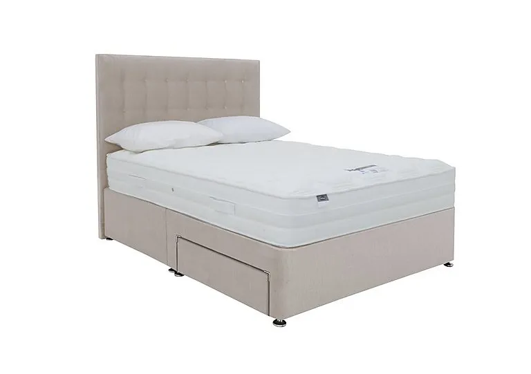 Eco Pocket Plus Divan Set With No Storage - Small Double - Luxury Sandstone
