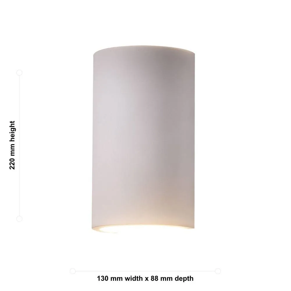 First Choice Lighting Evie - White Plaster GU10 Wall Light 5
