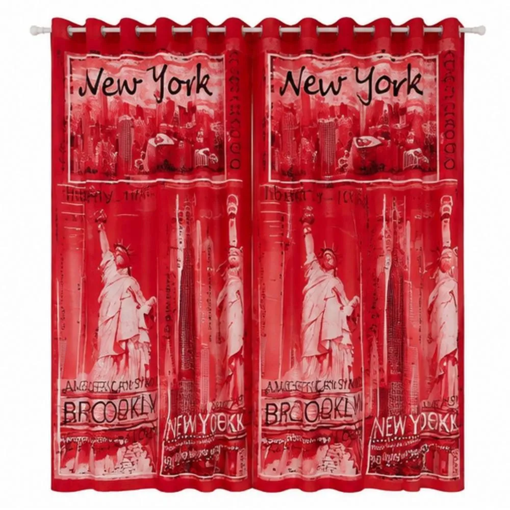 Smart Living Soft Cosy Poly Cotton Inspire Curtains in Red 2