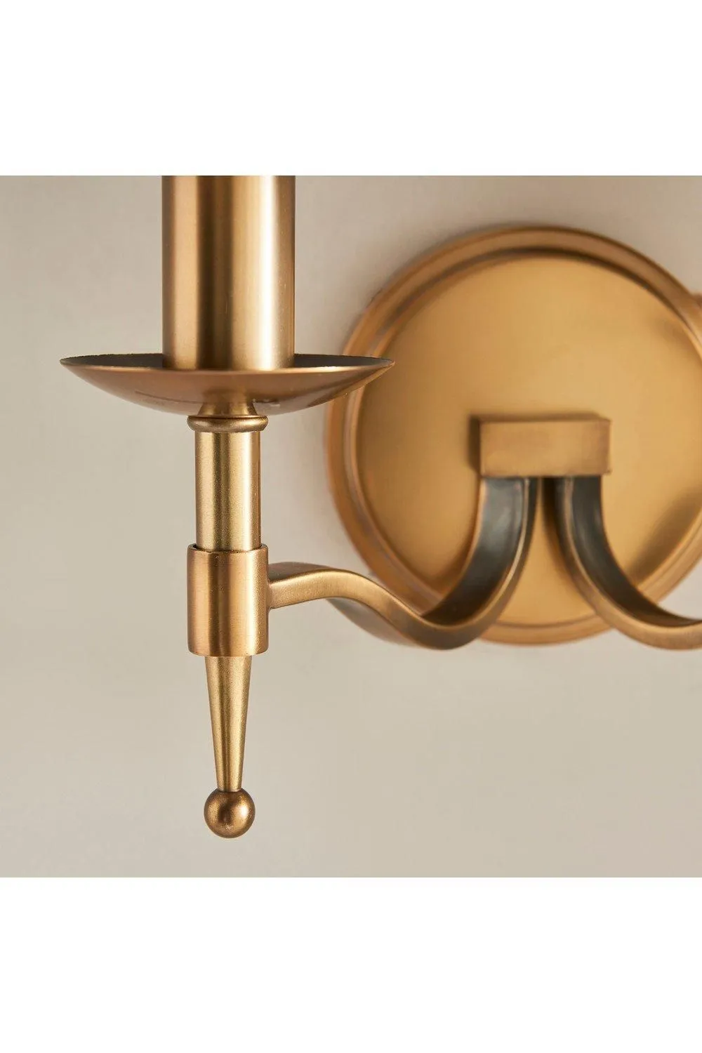 Netlighting Stanford 2 Light Indoor Twin Candle Wall Light Antique Brass E14 in Gold 3