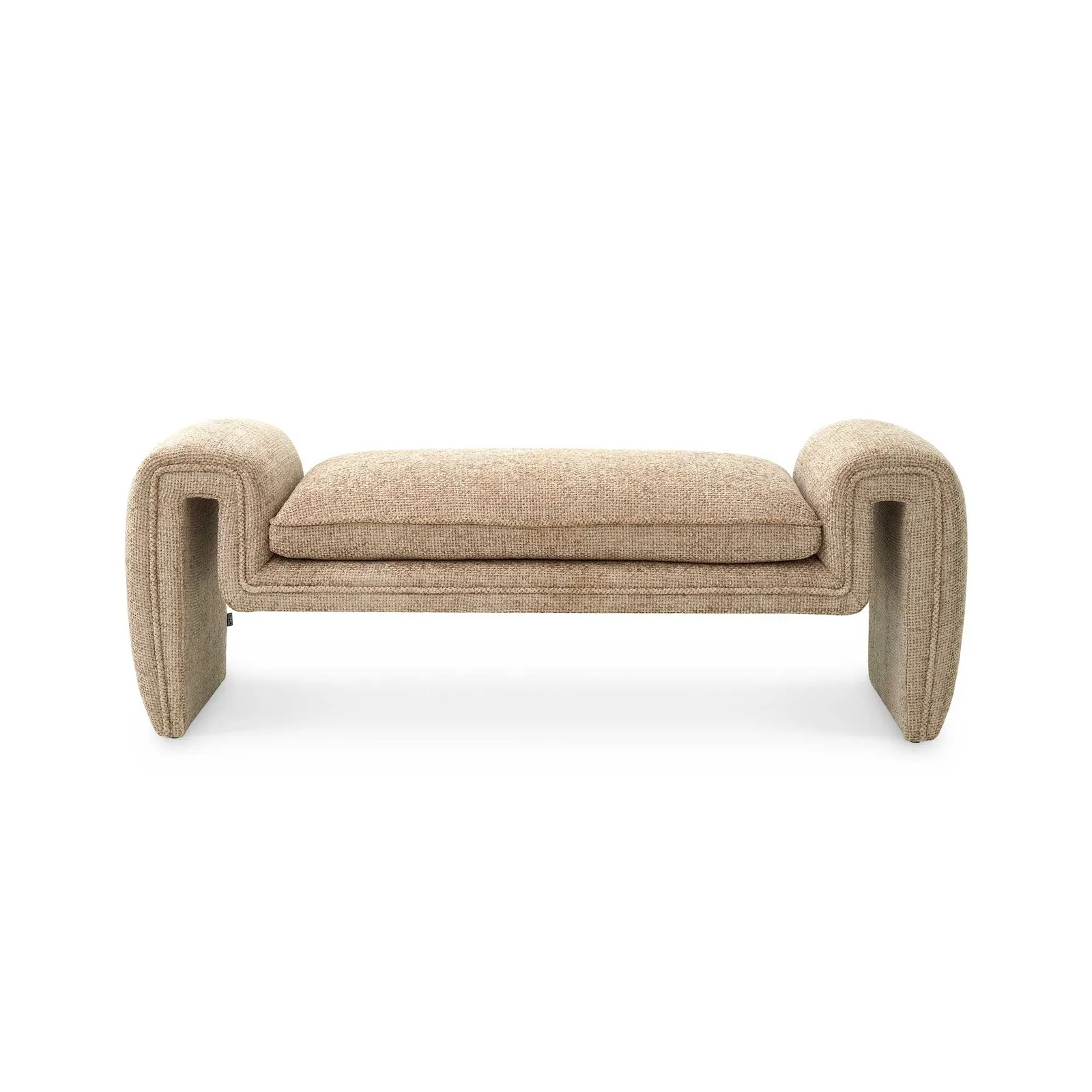 Eichholtz Bench Tondo S, Neutral Fabric | Barker & Stonehouse 2