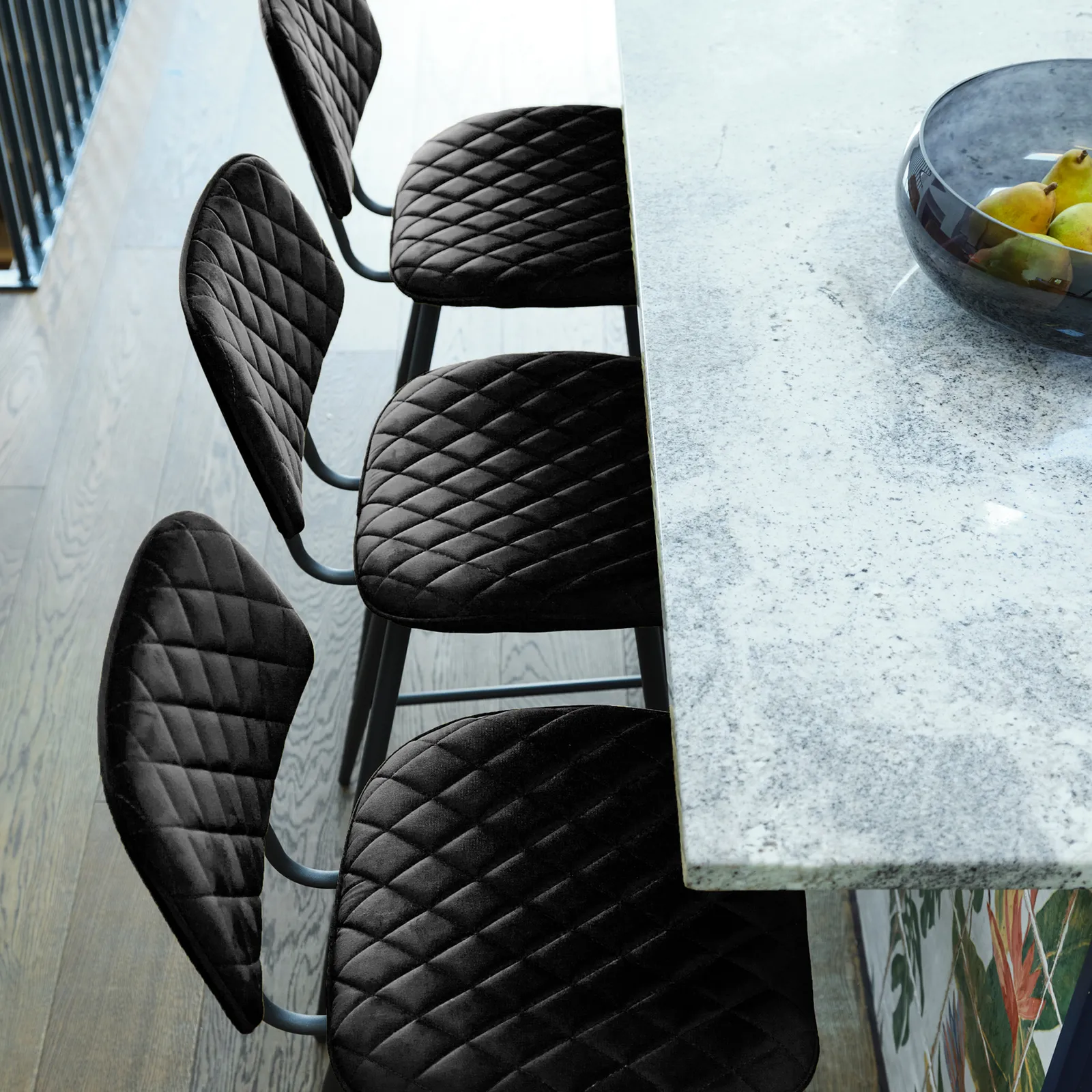 Archer Counter Stool, Black Velvet | Barker & Stonehouse 2