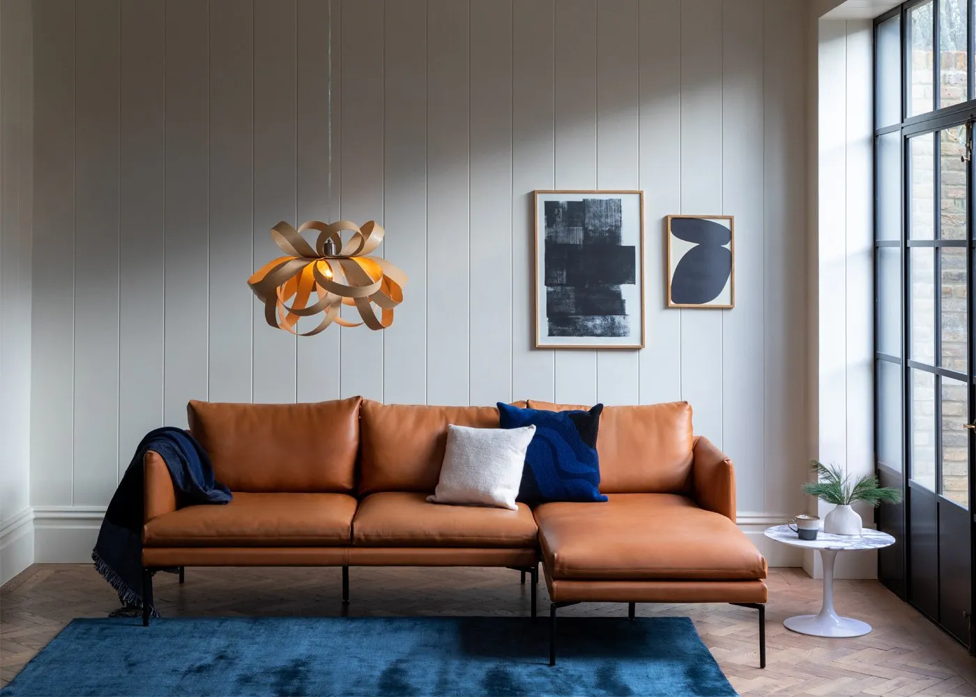 Heal's Matera Corner Chaise Sofa Right Hand Facing St Moritz Wool Grey 1