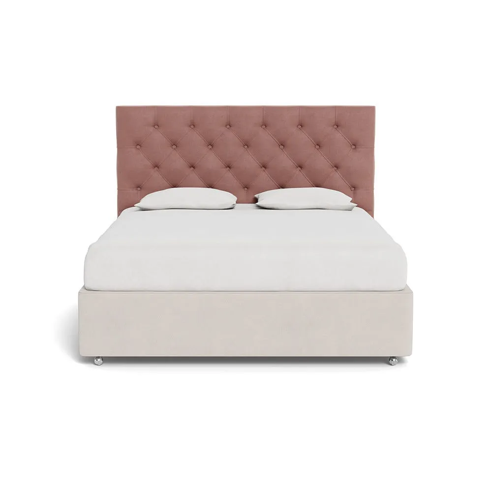 Heal's Balmoral Headboard King Smart Luxe Velvet Dusky Pink 1