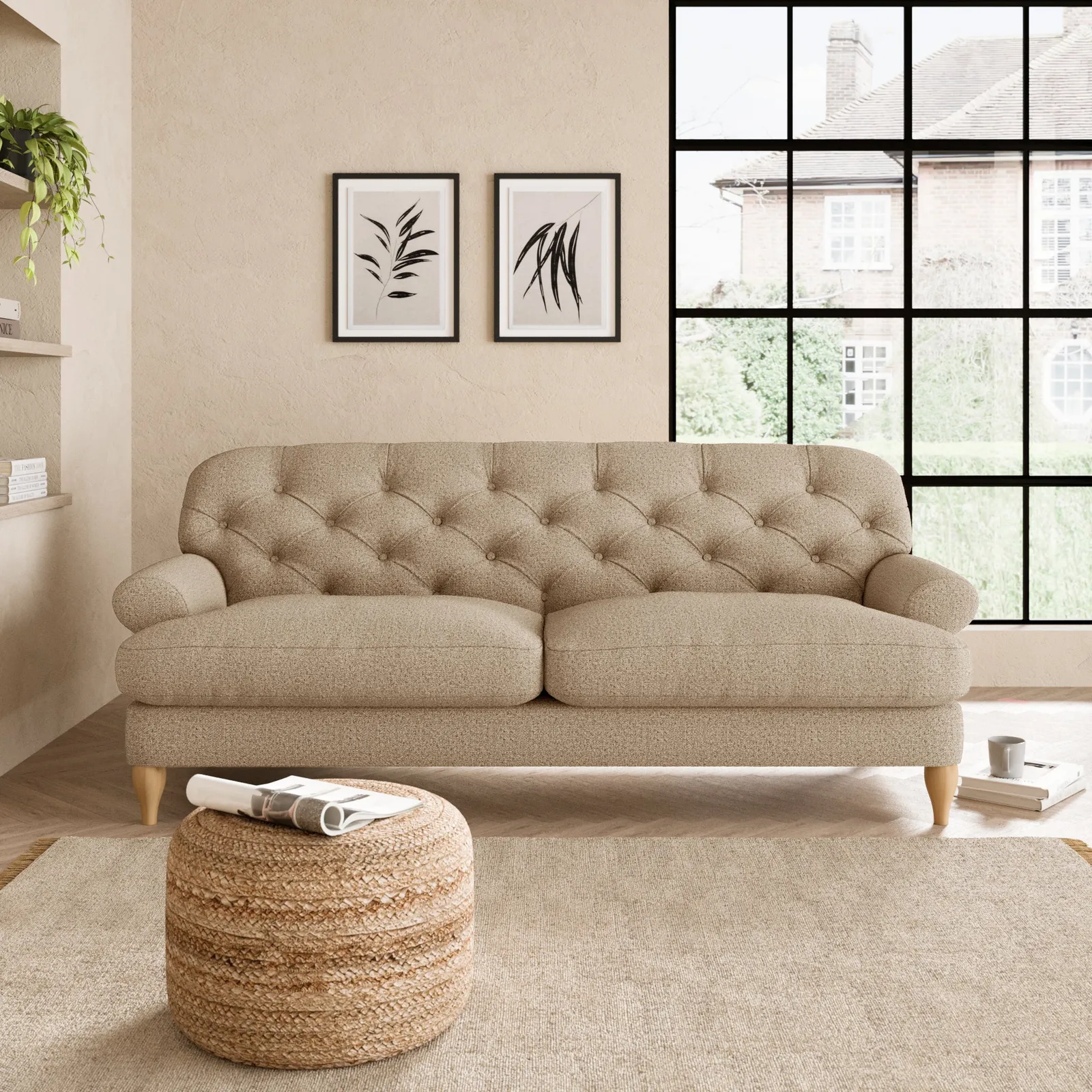 Canterbury Cosy Marl 3 Seater Sofa Cosy Marl Camel