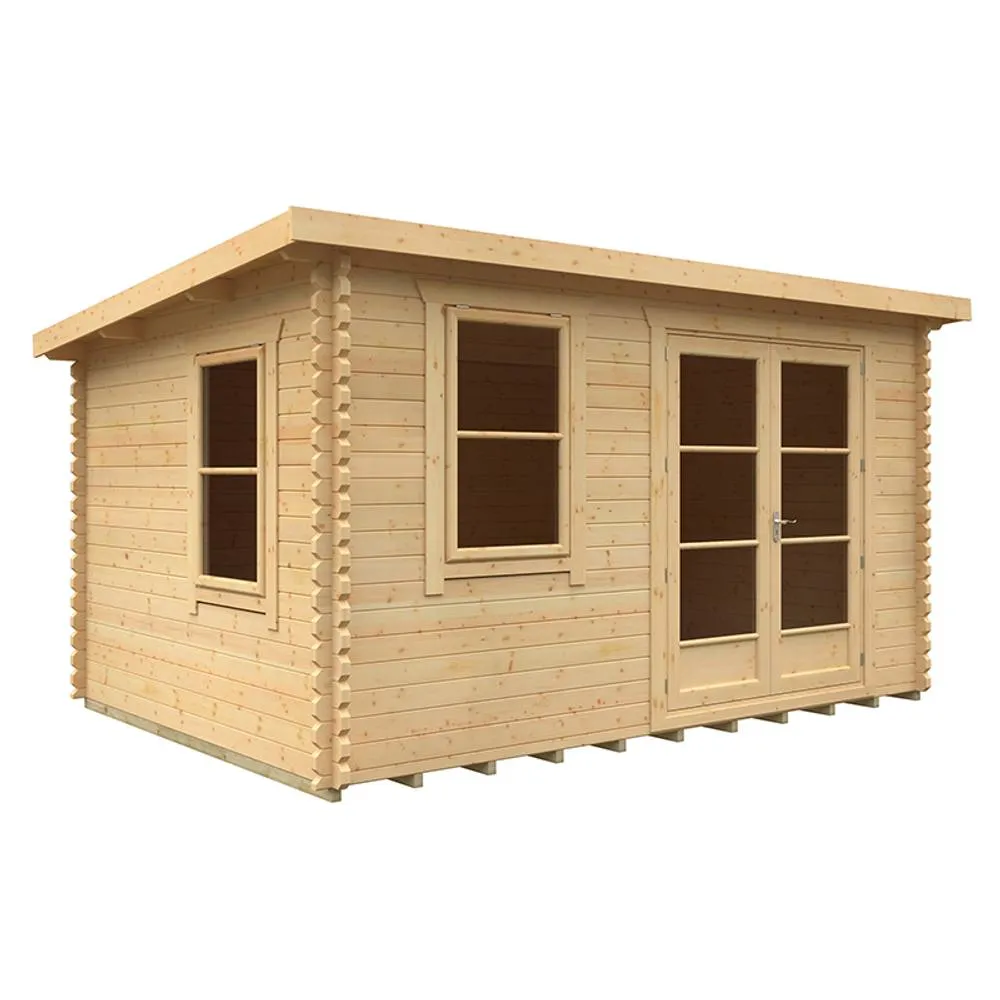Buttercup Farm 14x10 The Belton 44mm Cabin - L415 x W295 x H232.8 cm in Natural