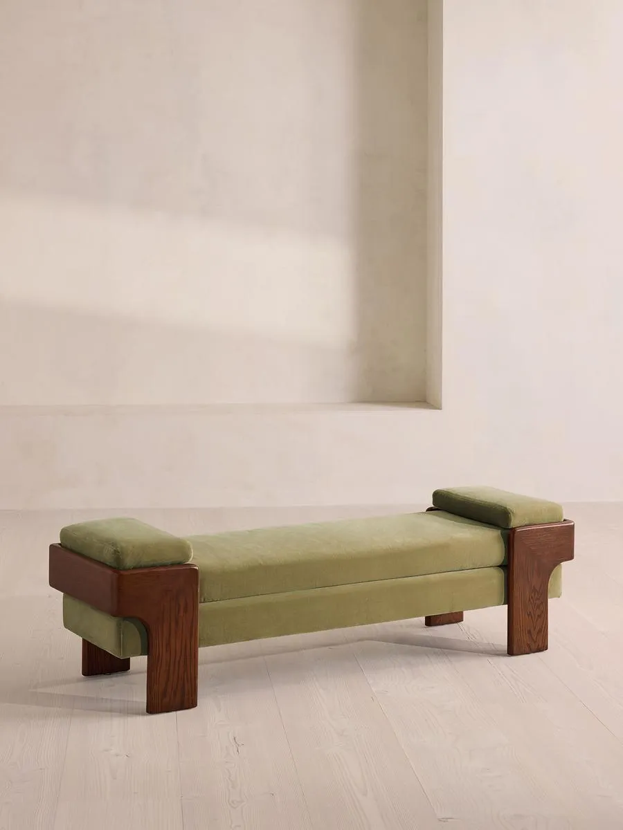 Marcia Bench, Velvet, Lichen