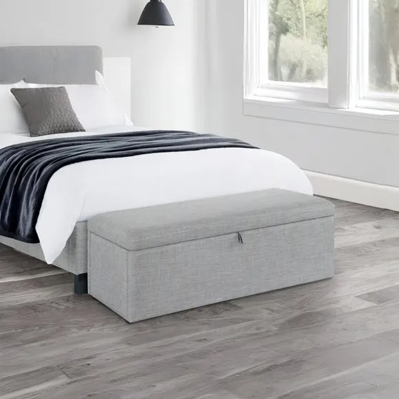 Sorrento Linen Ottoman 2