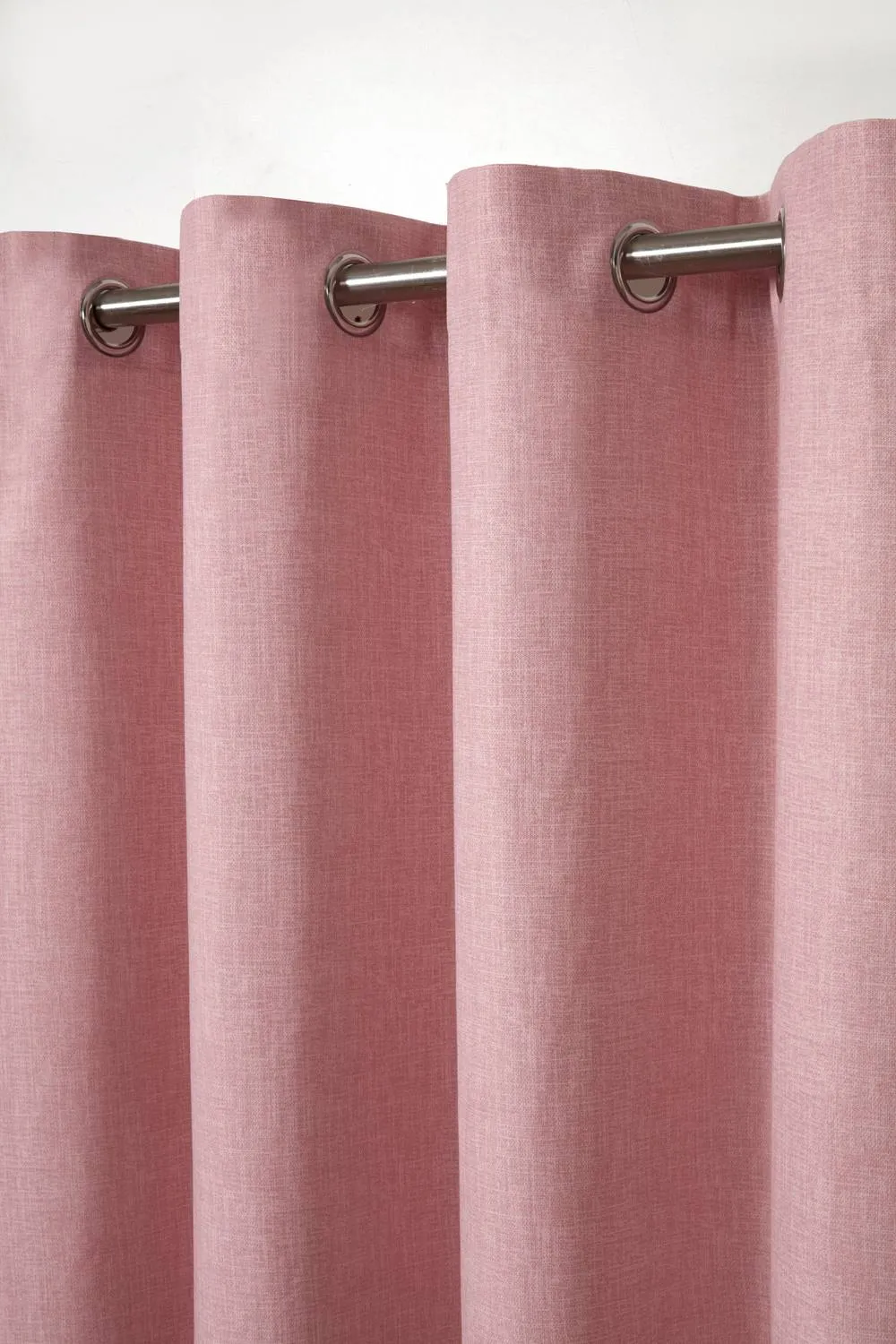 Smart Living Textured Print Eyelet Lined Curtains for Bedroom & Living - 2 Panels in Pink 3