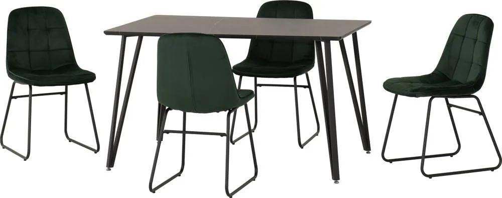 Seconique Marlow & Lukas Dining Set in Emerald 3