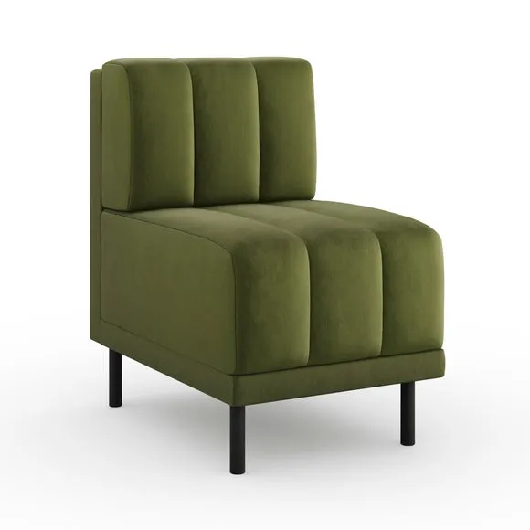 Amali Small Dining Bench, Matte Plush Velvet 6