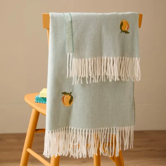 Furn. Fruits Orange Throw Blanket 130cm x 180cm