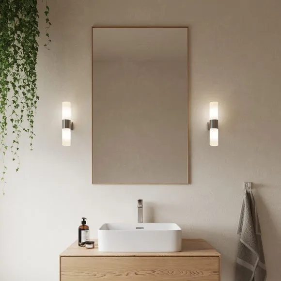 Nordlux Tangens Double Wall Light Brushed Steel, Silver