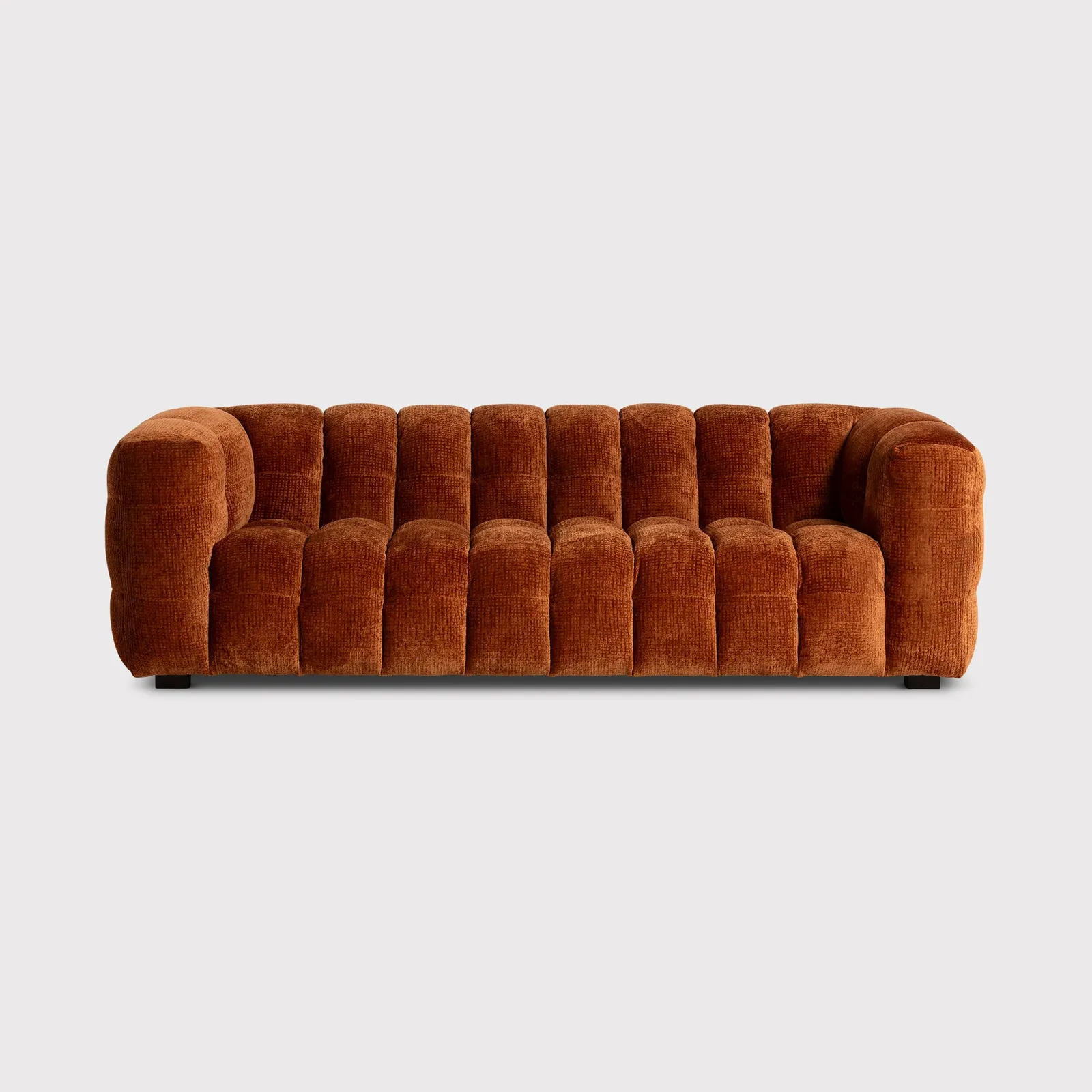 Lenor Textured Fabric Sofa, Orange | Barker & Stonehouse