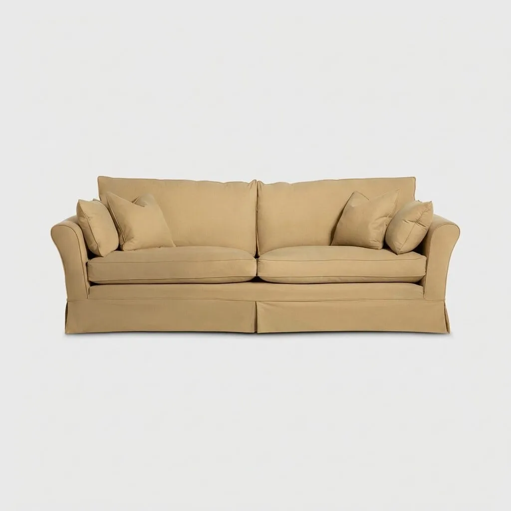 Berkeley Extra Large Sofa, Yellow Fabric | Barker & Stonehouse 1