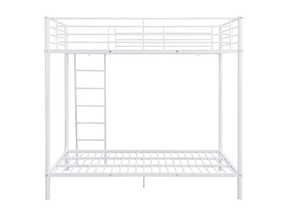 Vente-unique Bunk Beds 2 X 140 X 190 Cm - Metal - White - GEMINI II 6