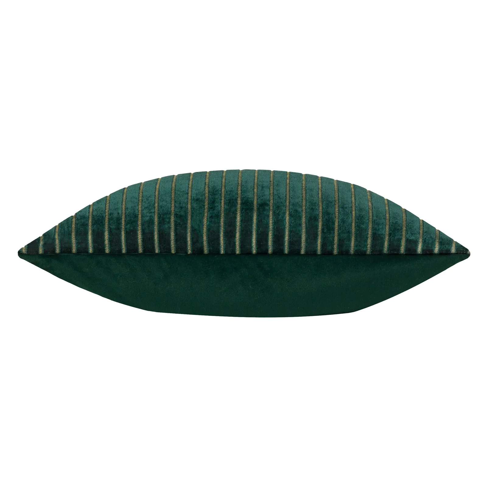 Paoletti Savoy Stripe Velvet Cushion in Emerald 4