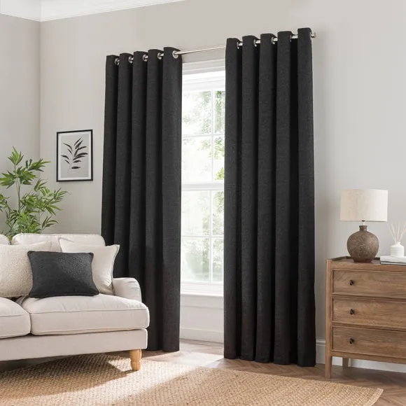 Churchgate Woodhouse Boucle Eyelet Curtains (Blackout Available) 2