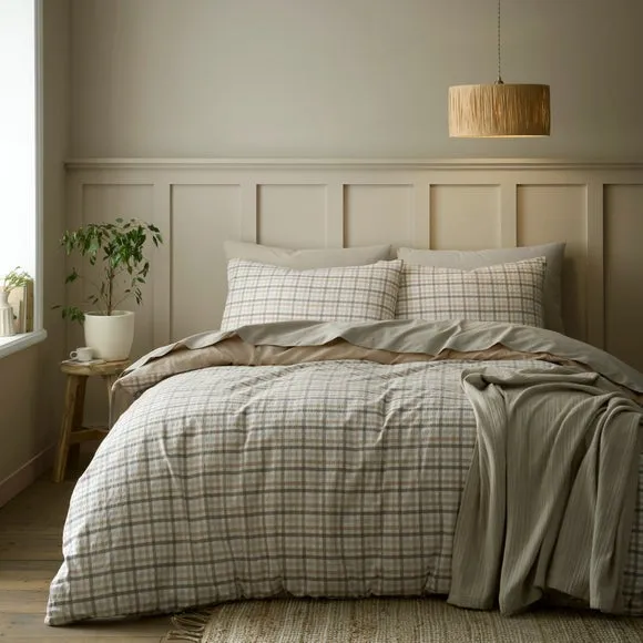 Lynmouth Check 100% Cotton Duvet Cover & Pillowcase Set 2