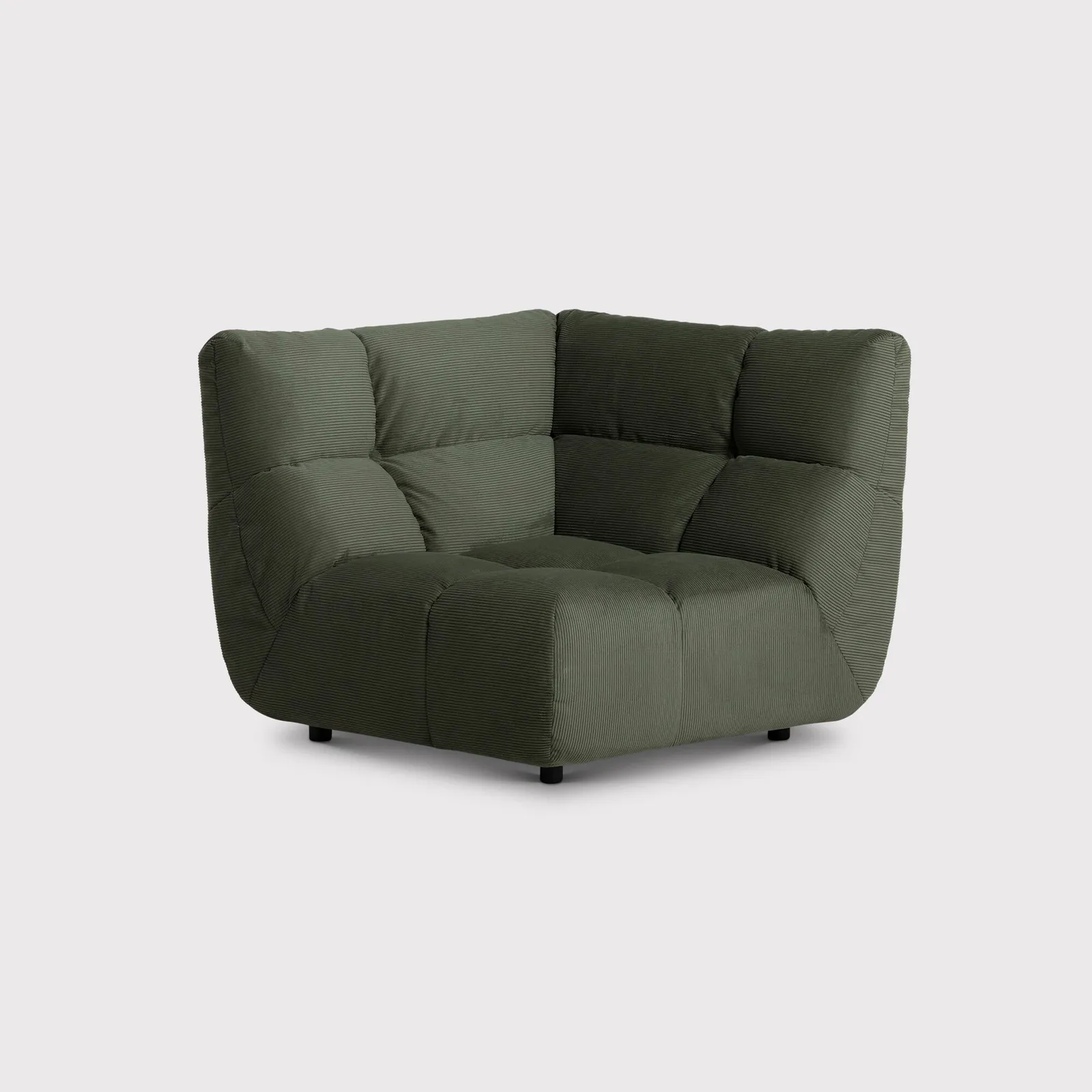 Bryce Angular Corner Small, Green Fabric | Barker & Stonehouse
