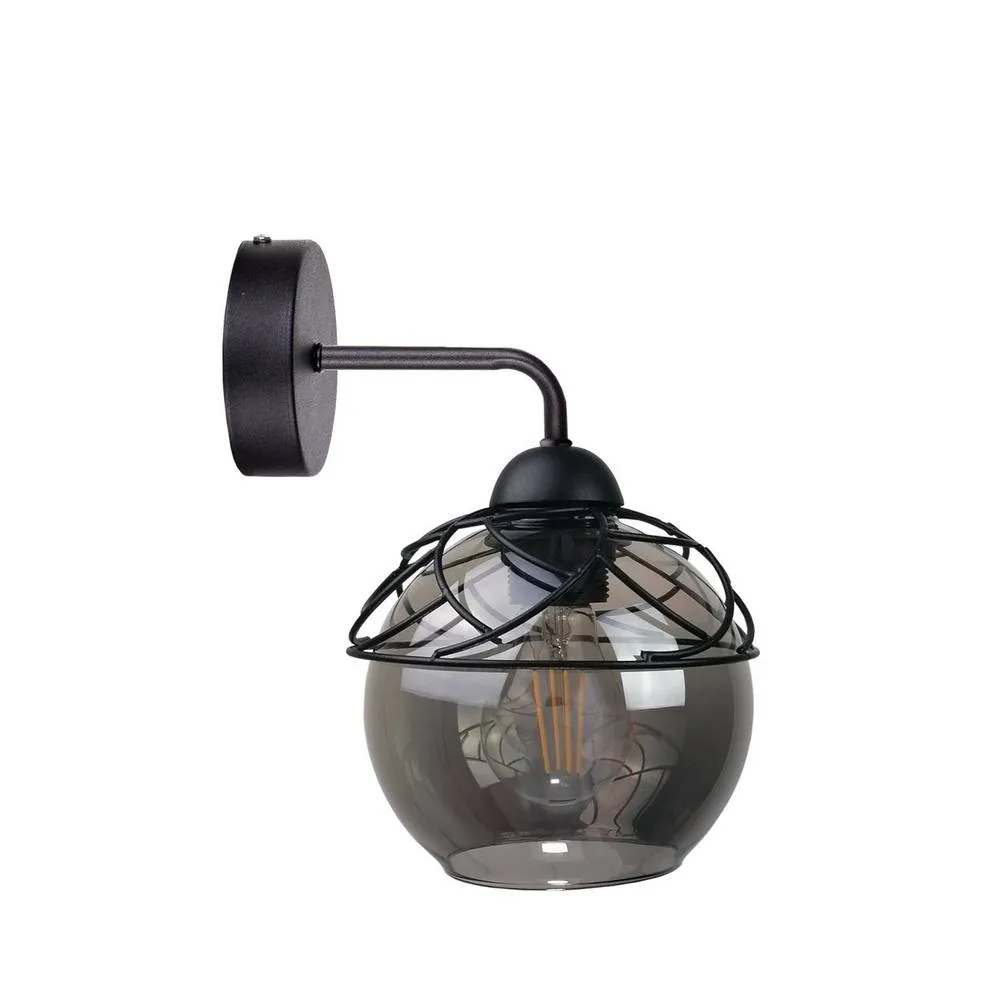 Netlighting Mera Dome Wall Lamp Black 23cm 1x E27