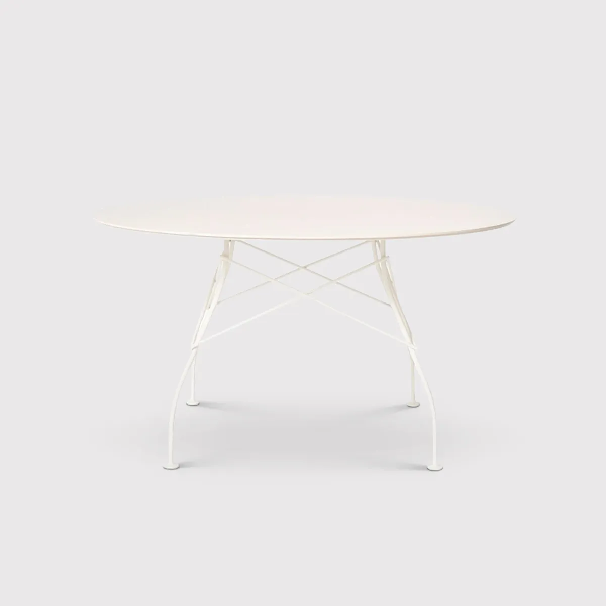 Kartell Glossy 128Cm Round Dining Table, Round, White Stone | Barker & Stonehouse 2