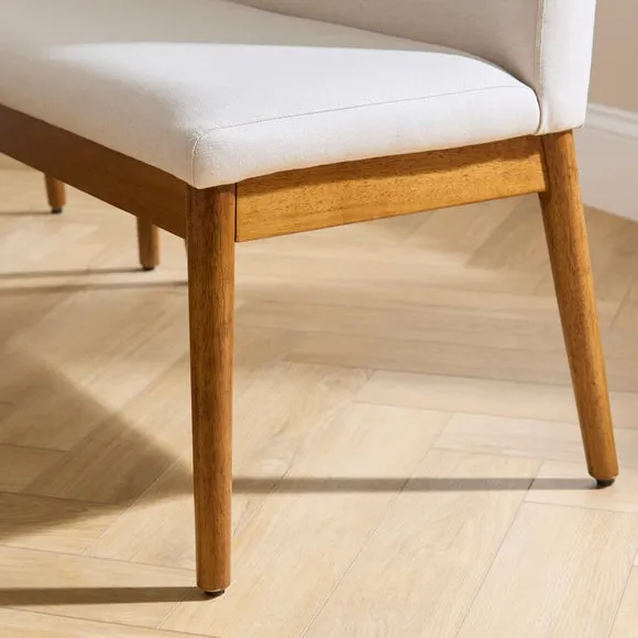 Cassie Compact Corner Dining Bench, Natural Fabric 3
