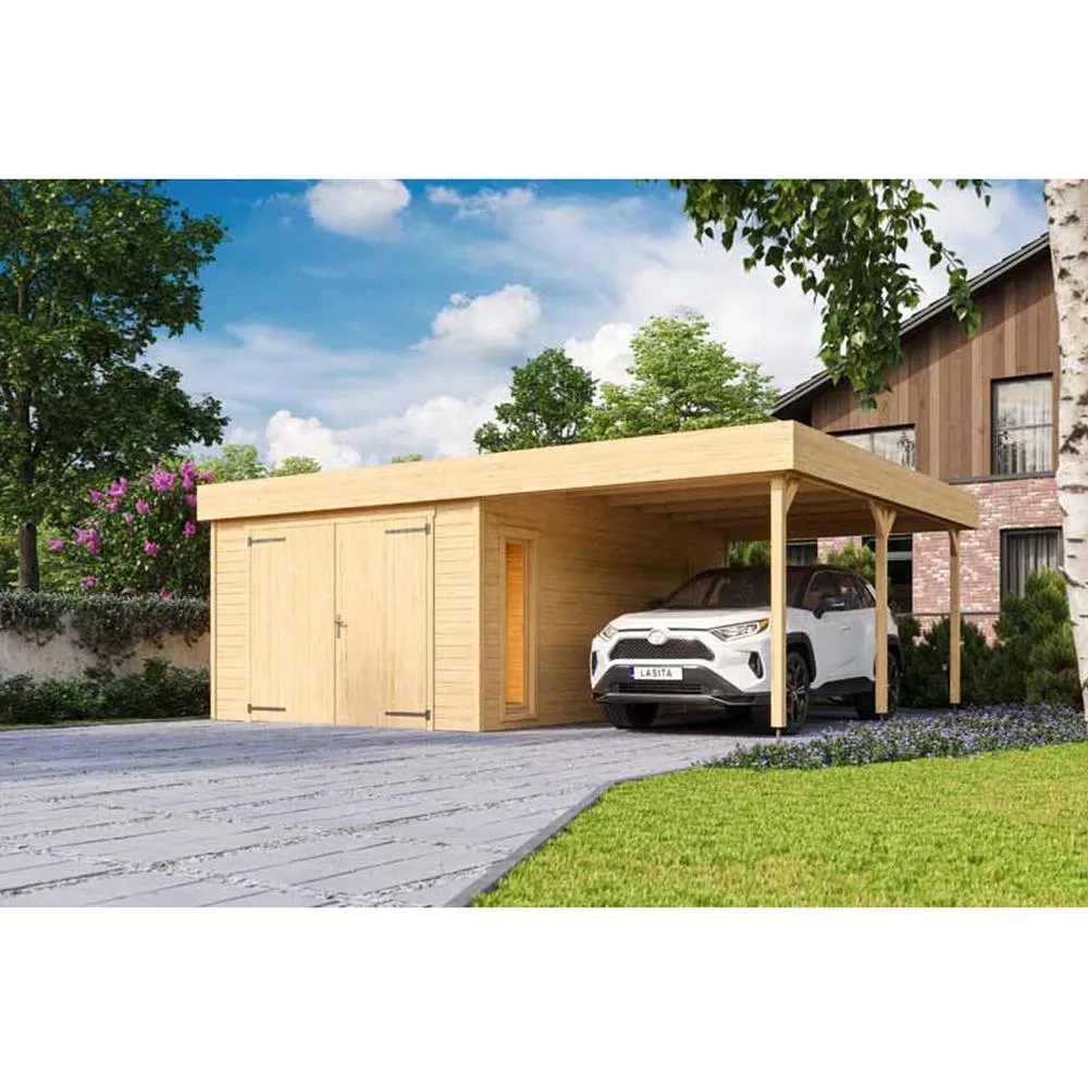Lasita Maja Ltd Bahamas-Log Cabin, Garden Room, Home Office - L680xW560xH250.8 cm in Natural 1