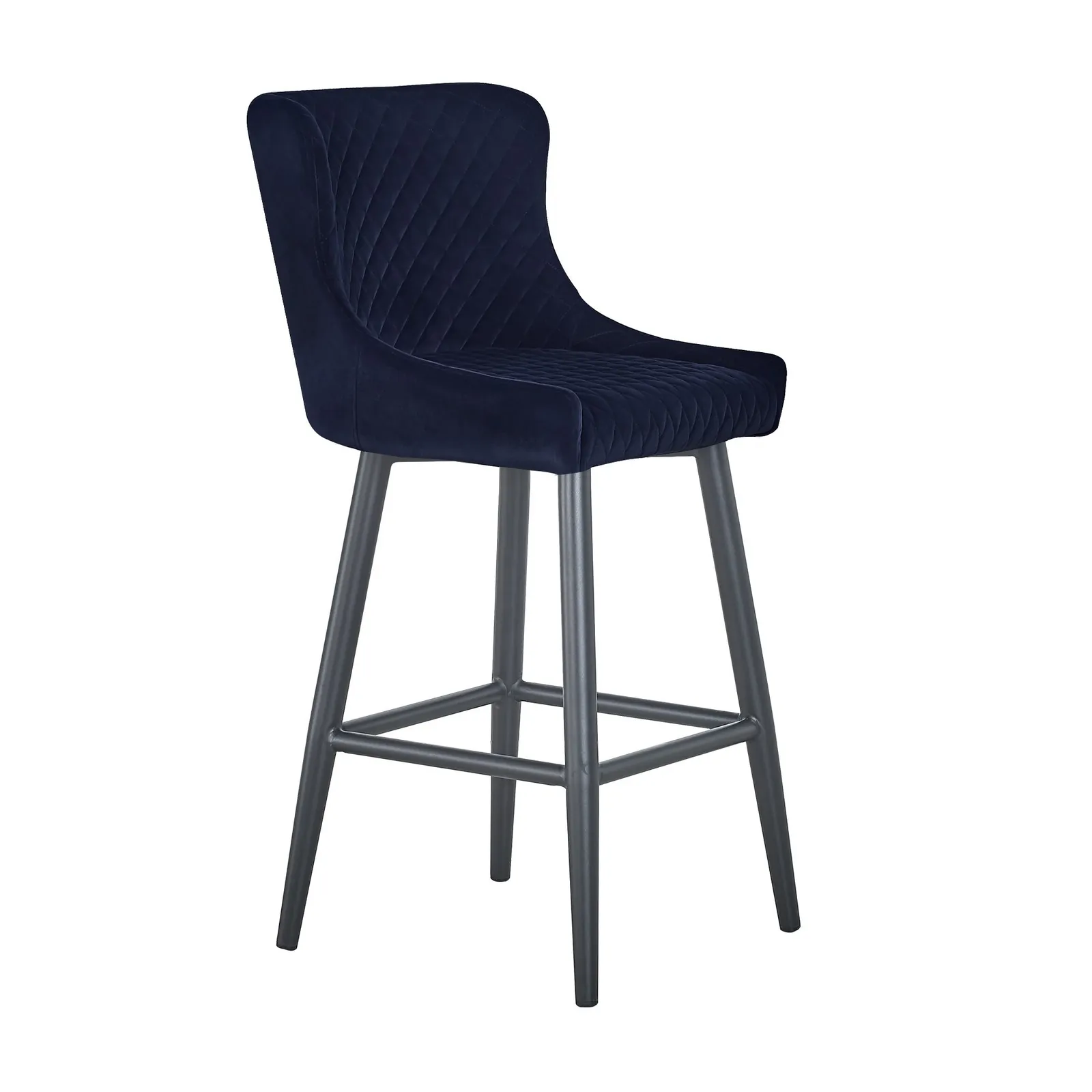 Montreal Velvet Bar Stool Blue