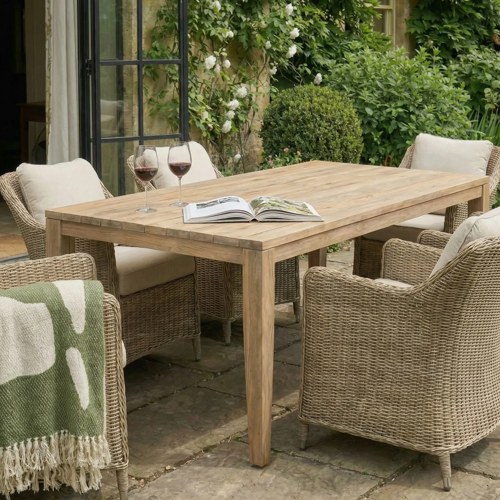 Lombas Dining Table & 6 Chairs, Wooden, Neutral | Barker & Stonehouse 3