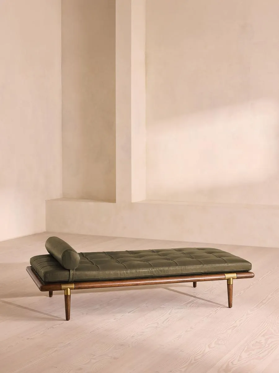 Theodore Daybed, Leather, Moss