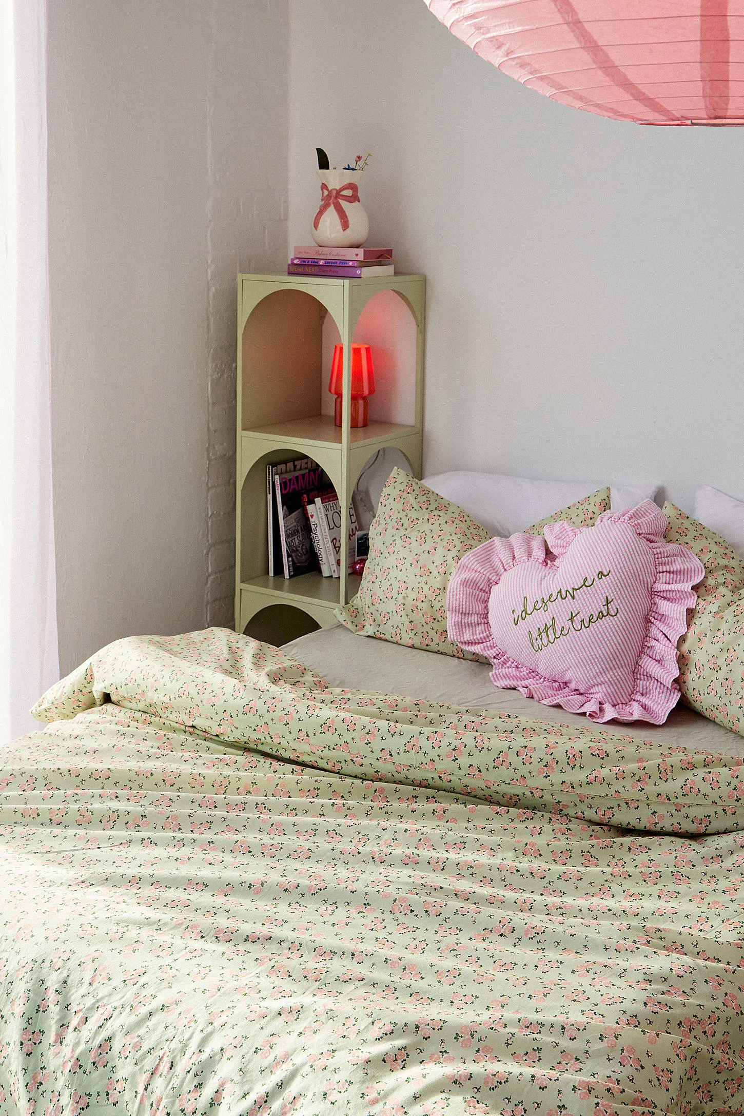 Maisie Green Floral Duvet Set - Light Green 4